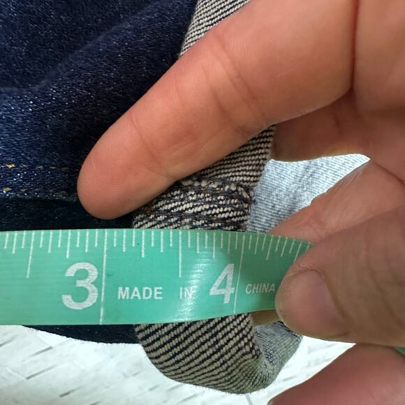 Ava & viv Bermuda denim shorts dark wash high-rise Mini pockets plus size ￼ - Picture 11 of 13